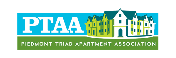 PTAA Piedmont Triad Apartment Association logo with apartment buildings